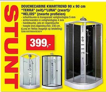Hubo Douchecabine kwartrond 90 x 90 cm aanbieding