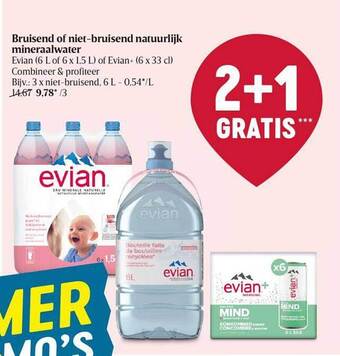 Delhaize Bruisend of niet-bruisend natuurlijk mineraalwater aanbieding