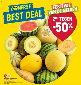 Delhaize Meloen of watermeloen aanbieding