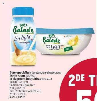 Delhaize Boterspecialiteit lichte room of slagroom in spuitbus balade aanbieding