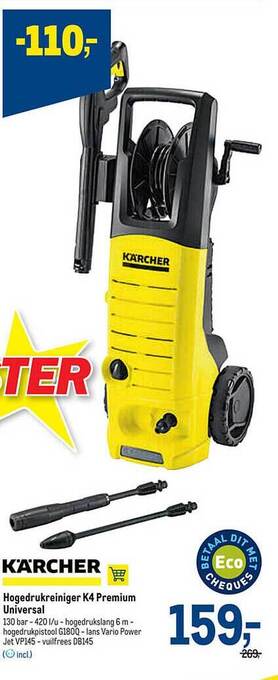 Makro Hogedrukreiniger k4 premium universal aanbieding