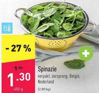 ALDI Spinazie aanbieding