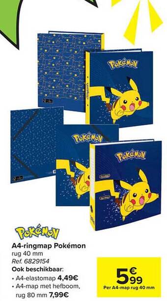 Carrefour A4-ringmap pokemon aanbieding