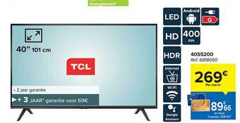 Carrefour Tcl ledtv aanbieding