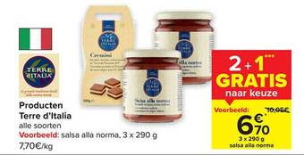 Carrefour Producten terre d'italia aanbieding