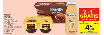 Dessert danette milk shake vanillesmaak