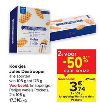Carrefour Koekjes jules destrooper aanbieding