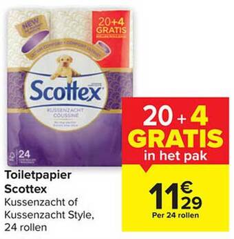 Carrefour Toiletpapier scottex aanbieding