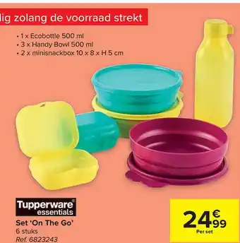 Carrefour Tupperware set on the go aanbieding