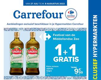 Carrefour Extra zuivere olijfolie sagra aanbieding