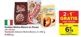 Carrefour Koekjes mulino bianco en pavesi aanbieding