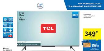 Carrefour Tcl qledtv aanbieding