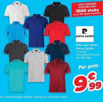 Carrefour Polo voor heren pierre cardin aanbieding