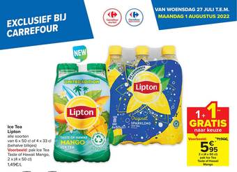 Carrefour Ice tea lipton aanbieding