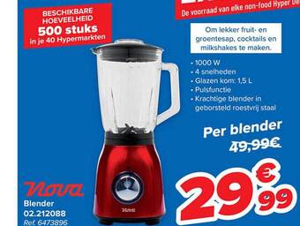 Carrefour Nova blender aanbieding