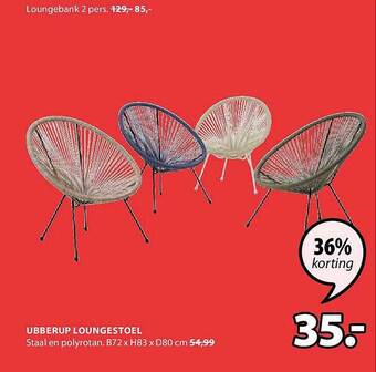 Jysk Ubberup loungestoel aanbieding