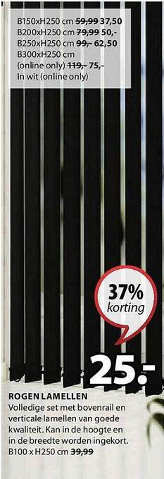 Jysk Rogen lamellen aanbieding