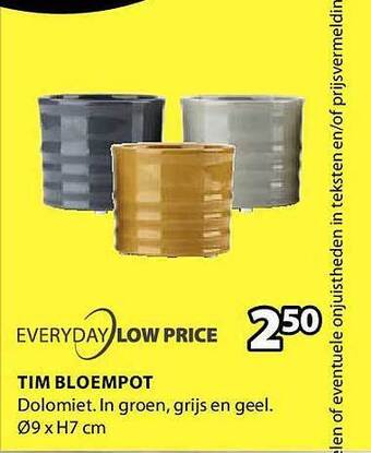 Jysk Tim bloempot aanbieding