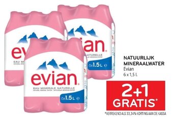 Alvo Evian natuurlijk mineraalwater 6 x 1,5 L aanbieding