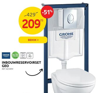 Brico Grohe inbouwreservoirset geo REF 5625894 aanbieding