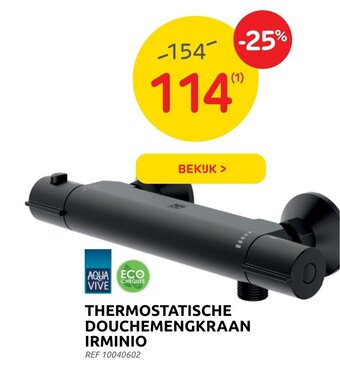 Brico Aqua vive thermostatische douchemengkraan irminio REF 10040602 aanbieding