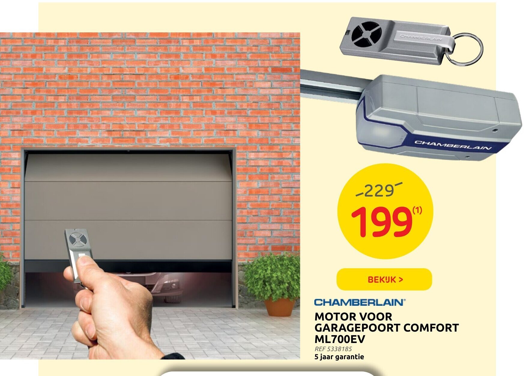 Chamberlain motor voor garagepoort comfort ML700EV REF 5338185 promotie