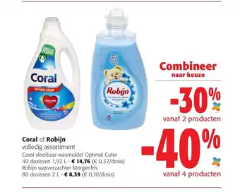Colruyt Robijn wasverzachter Morgenfris 80 dosissen 2 L aanbieding