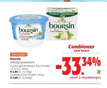 Colruyt Boursin Cuisine light Knoflook & Fijne Kruiden aanbieding