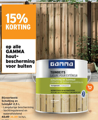 GAMMA Schutting en tuinhout 2,5L aanbieding