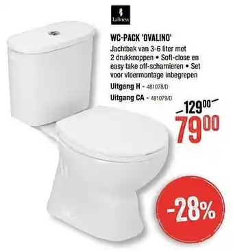 HandyHome Wc-pack ovalino uitgang h aanbieding