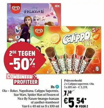 Delhaize Calippo supermix ola aanbieding