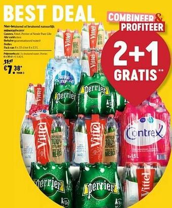 Delhaize Bruisend water perrier aanbieding