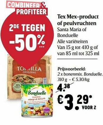 Delhaize Bonenmix bonduelle aanbieding
