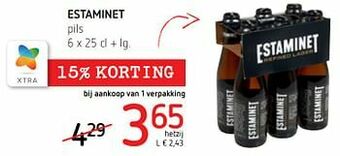 Spar Colruyt Estaminet pils aanbieding