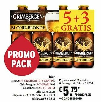 Delhaize Blond bier grimbergen aanbieding