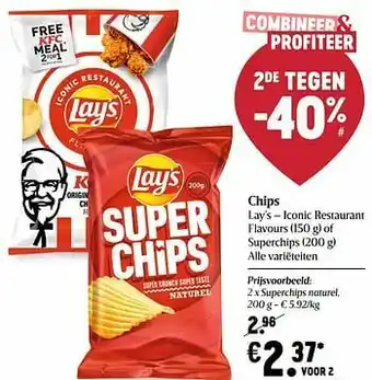 Delhaize Superchips naturel aanbieding