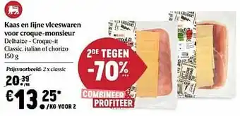 Kaas en fijne vleeswaren voor croque-monsieur delhaize - croque-it classic