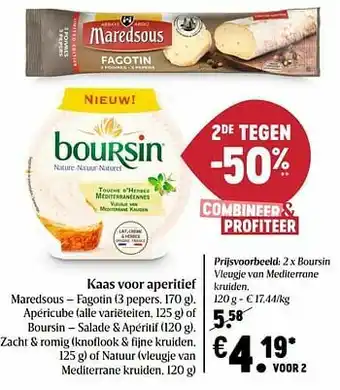 Delhaize Boursin vleugje van mediterrane kruiden aanbieding