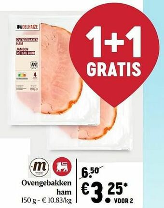 Delhaize Ovengebakken ham aanbieding