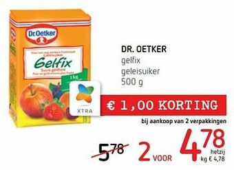Spar Colruyt Dr. oetker gelfix geleisuiker aanbieding