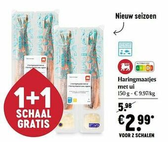 Delhaize Haringmaatjes met ui aanbieding