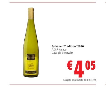 Colruyt Sylvaner 'Tradition' 2020 aanbieding