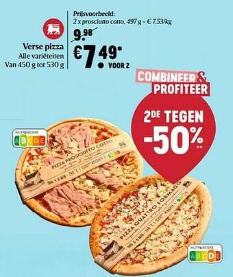 Delhaize Verse pizza aanbieding