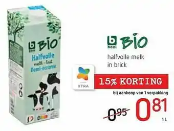 Halfvolle melk in brick