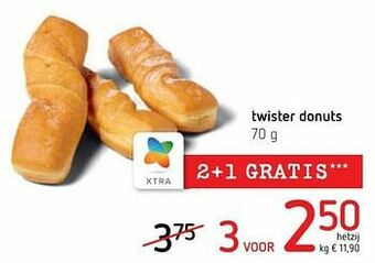 Spar Colruyt Twister donuts aanbieding