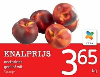 Spar Colruyt Nectarines geel of wit aanbieding
