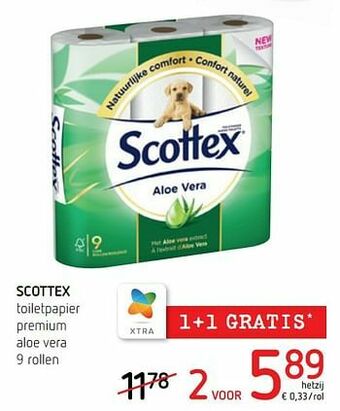 Spar Colruyt Scottex toiletpapier premium aloe vera aanbieding