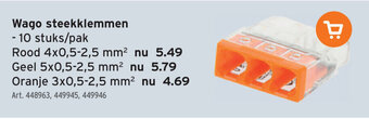 GAMMA Wago steekklemmen aanbieding