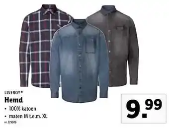 Lidl Hemd livergy aanbieding