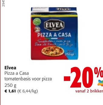 Colruyt Elvea Pizza a Casa Tomatenbasis voor Pizza 250g aanbieding